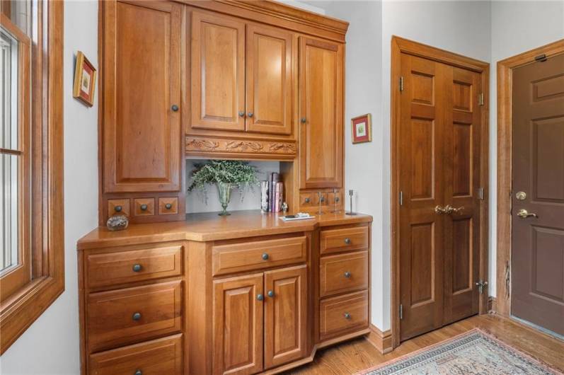Stunning "drop zone" off of the garage as you come into the kitchen.