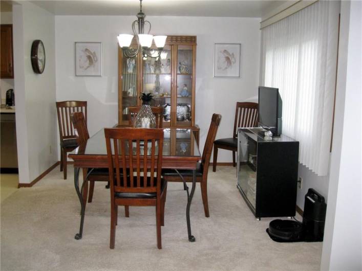 Dining seats six