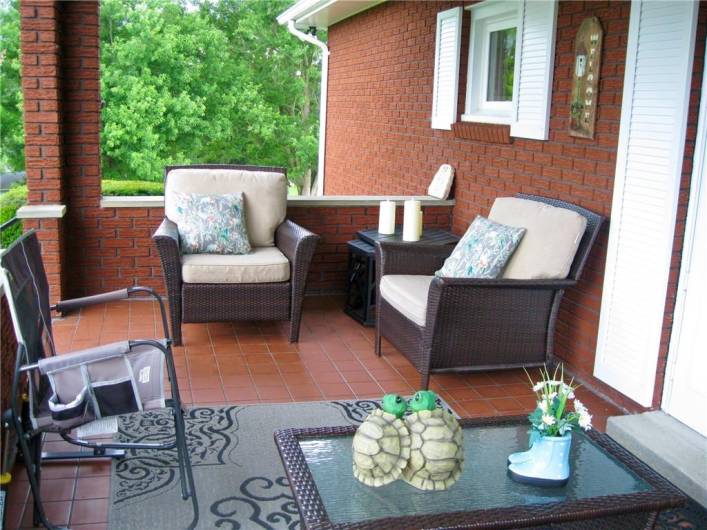 Peaceful back porch