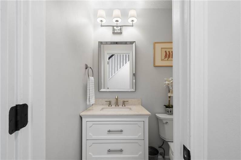 Powder room on the first floor.