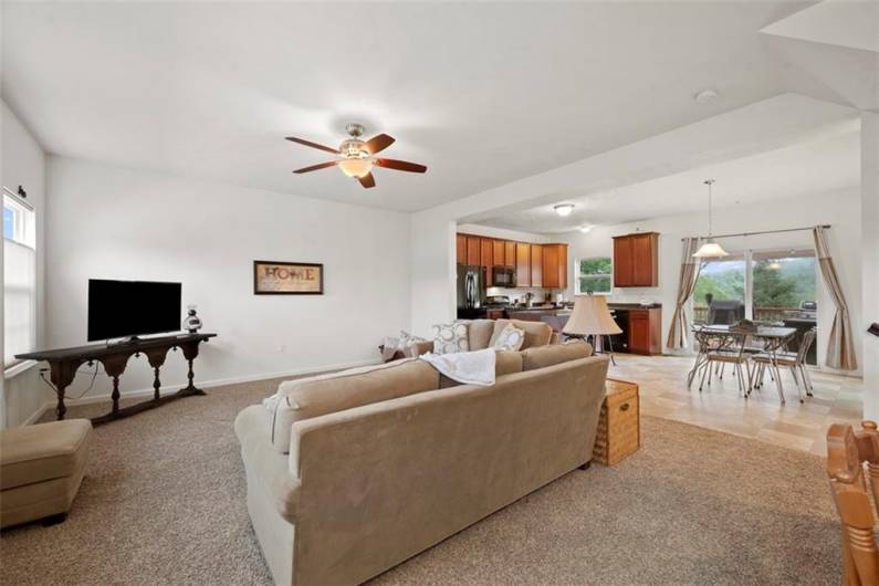 Inside you will find an open concept that you will appreciate providing ease of communication with friends and family between the kitchen and living area.