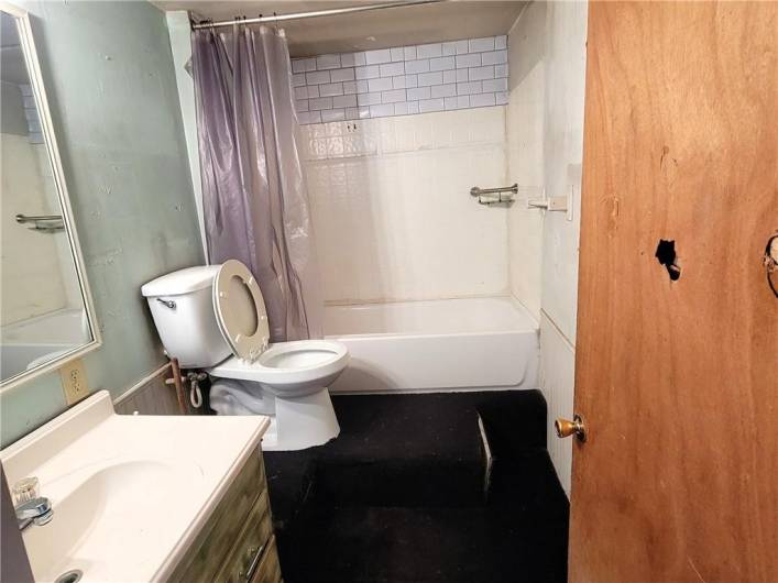 Bath in basement