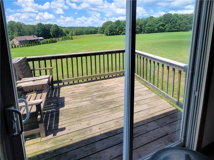 Look at that sprawling 2 acres from the kitchen!