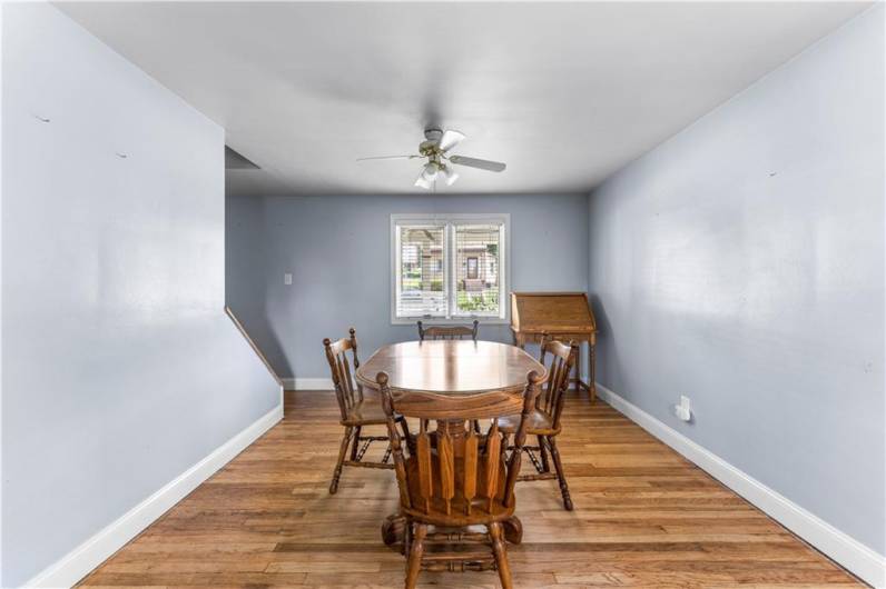 View from kitchen to Dining Room.