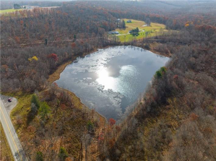 55+ acres with a 7.53 acre lake.