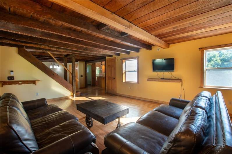 Wooden ceiling beams