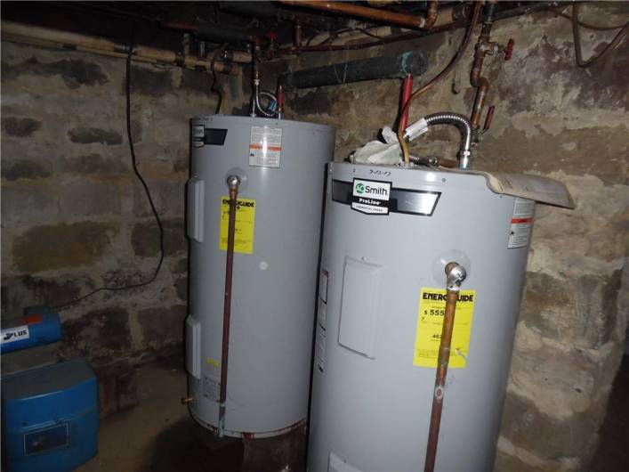 2 hot water tanks for apartment and main residence